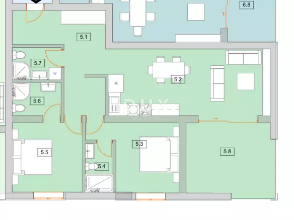2-bedroom Apartment In Vodice, Croatia (87,62 M²)