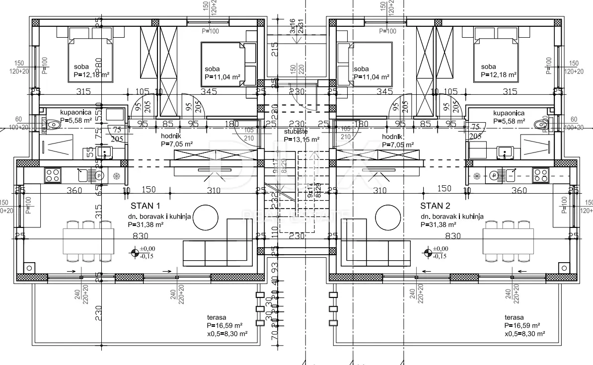 2-bedroom Apartment In Sukošan, Croatia (82,63 M²)