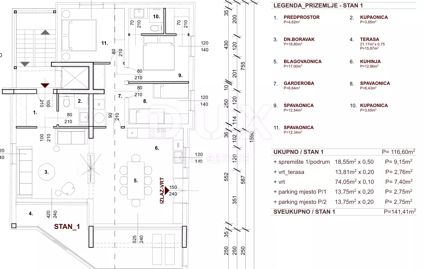 3-bedroom Apartment In Petrčane, Croatia (141,41 M²)