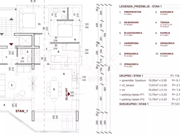 3-bedroom Apartment In Petrčane, Croatia (141,41 M²)