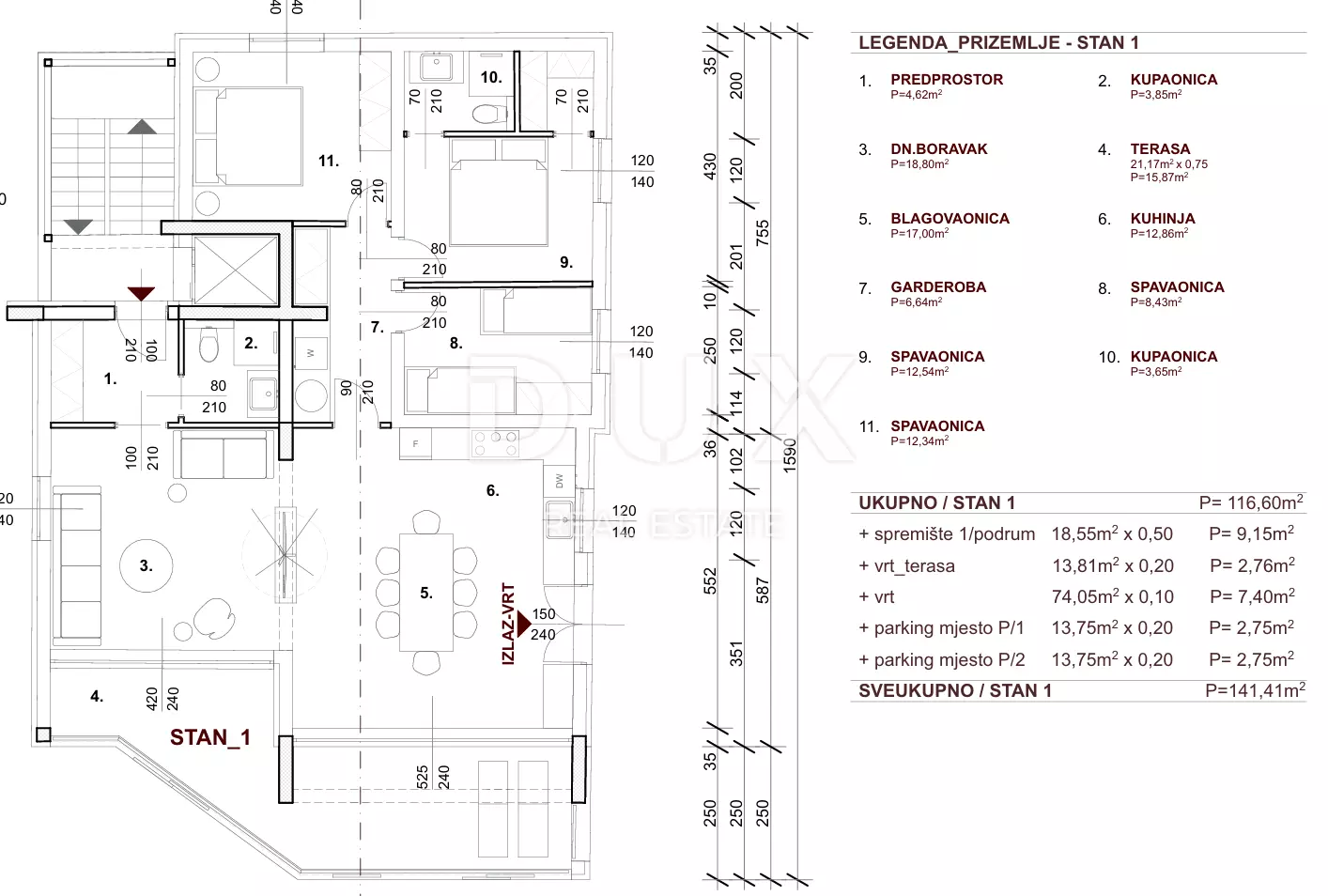 3-bedroom Apartment In Petrčane, Croatia (141,41 M²)
