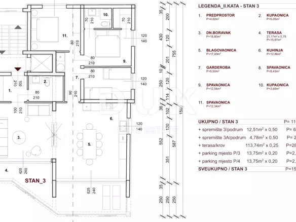 3-bedroom Apartment In Petrčane, Croatia (159,23 M²)