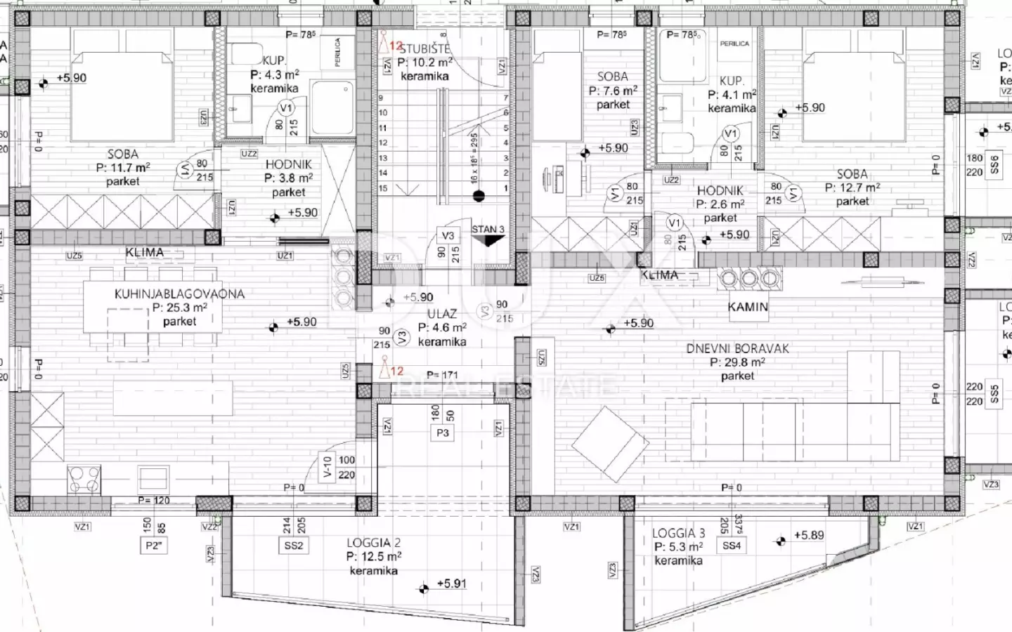 3-bedroom Apartment In Viškovo, Croatia (107 M²)