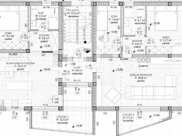 3-bedroom Apartment In Viškovo, Croatia (107 M²)
