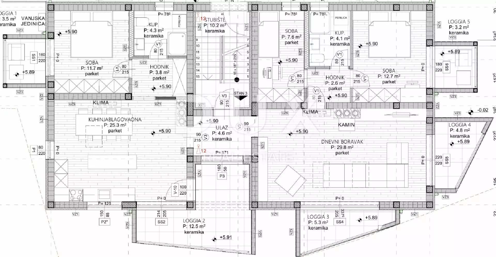 3-bedroom Apartment In Viškovo, Croatia (107 M²)