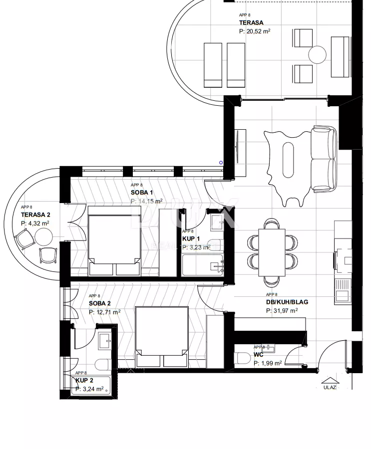 2-bedroom Apartment In Lovran, Croatia (89,5 M²)