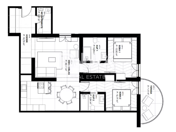 2-bedroom Apartment In Lovran, Croatia (87,82 M²)
