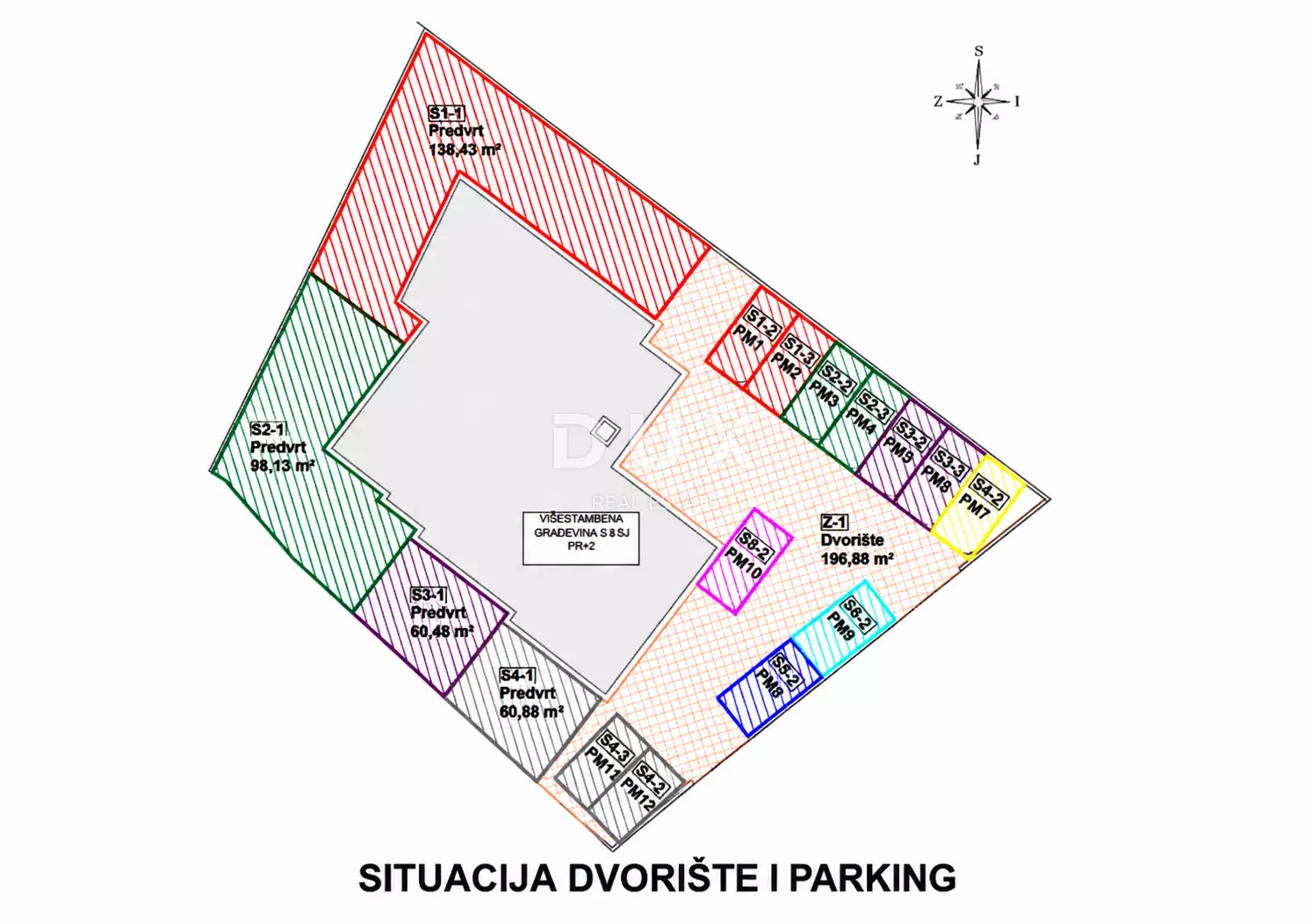 1790761180_01_situacija-dvoriste-67bdbe 3-bedroom Apartment In Vodice, Croatia (124,4 M²)