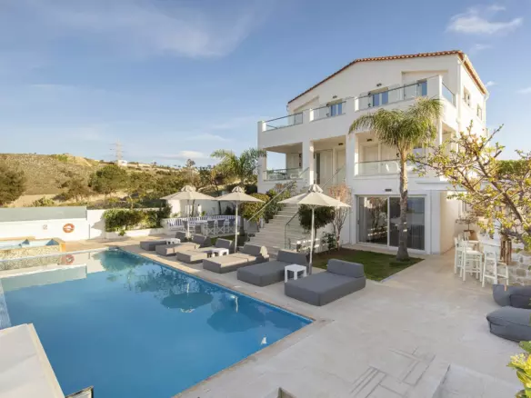 Exceptional 6-bedroom Luxury Villa With Heated Pool And Sea Views Near Kokkini Hani, Heraklion