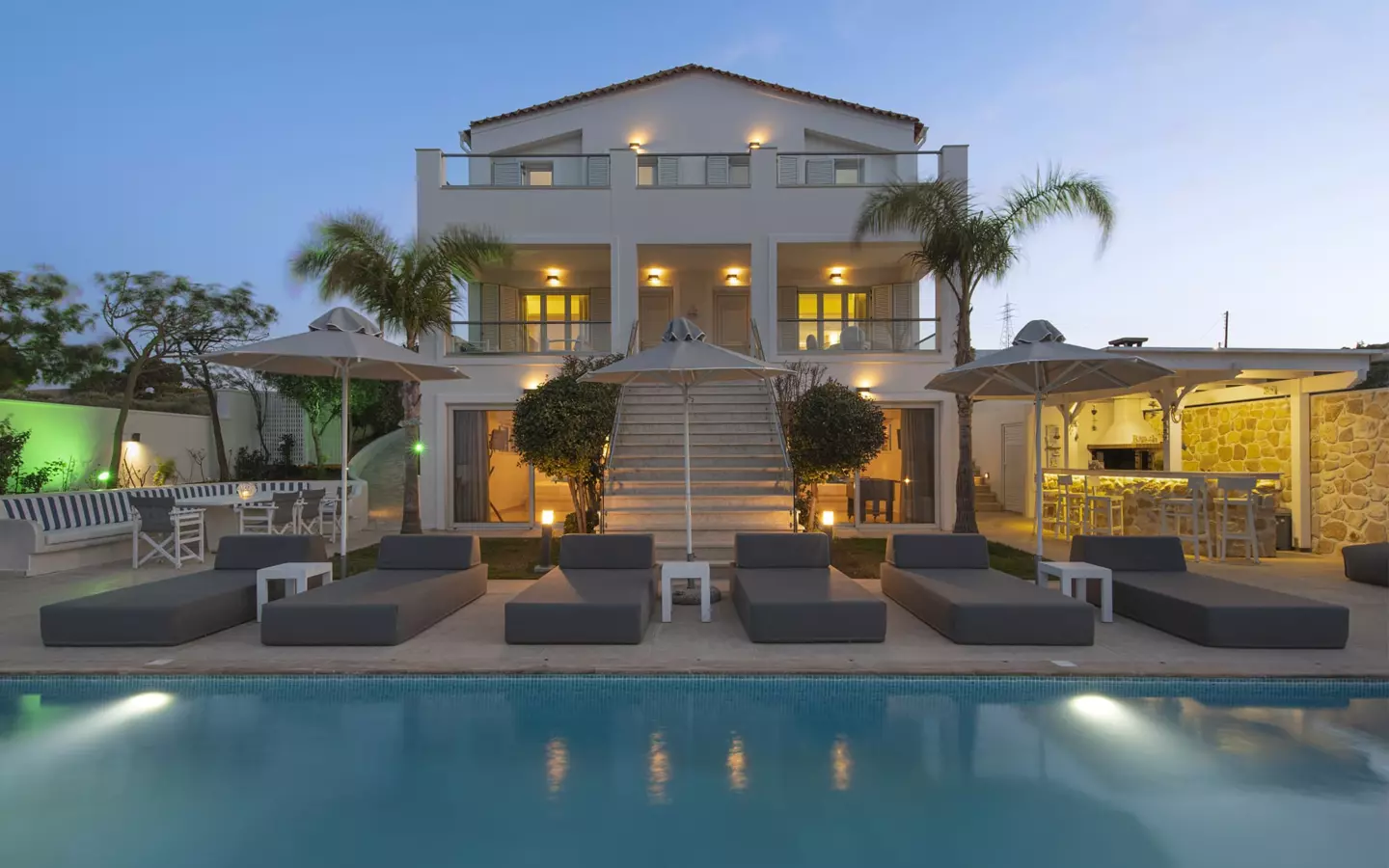 Exceptional 6-bedroom Luxury Villa With Heated Pool And Sea Views Near Kokkini Hani, Heraklion