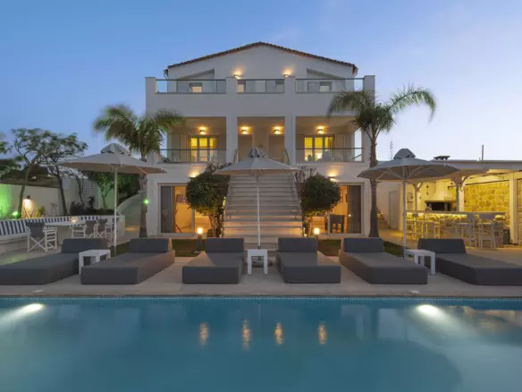 Exceptional 6-bedroom Luxury Villa With Heated Pool And Sea Views Near Kokkini Hani, Heraklion
