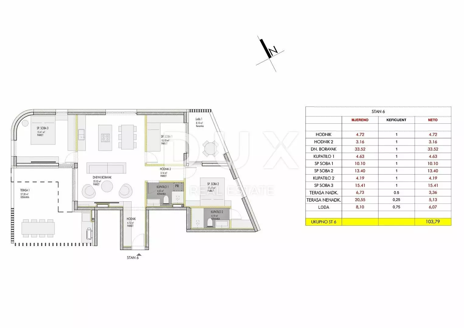 3-bedroom Apartment In Umag, Croatia (103,79 M²)