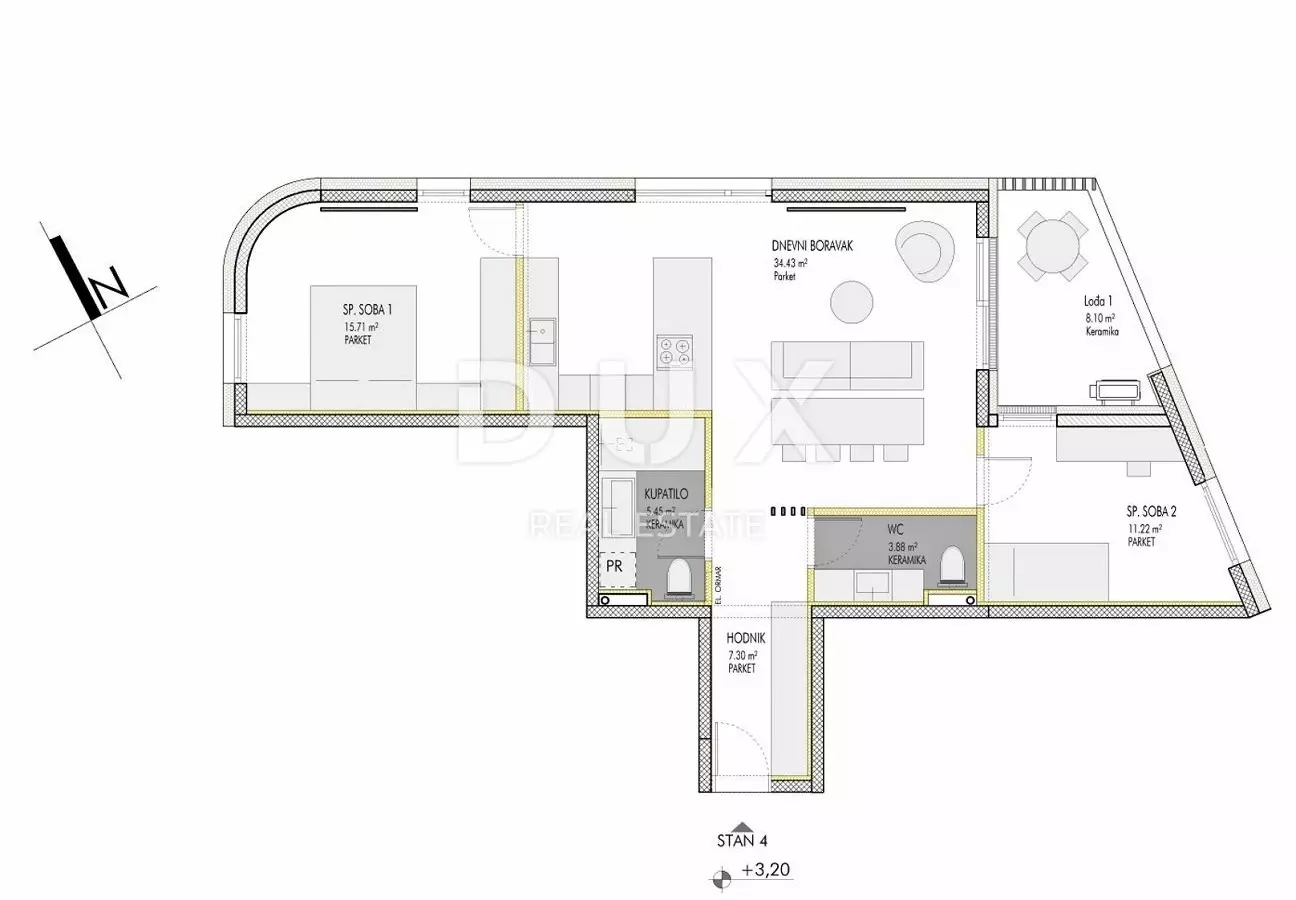 2-bedroom Apartment In Umag, Croatia (84,06 M²)