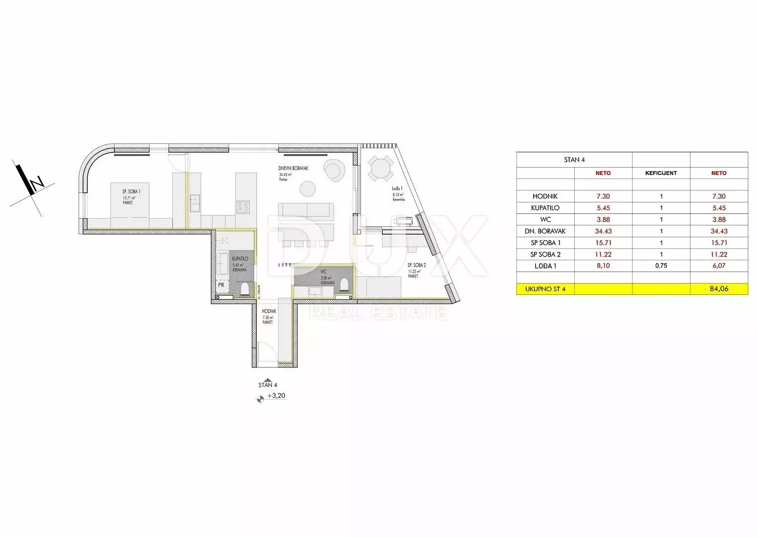 2-bedroom Apartment In Umag, Croatia (84,06 M²)