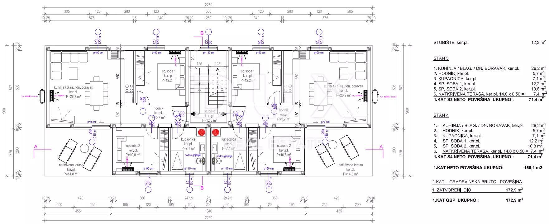 2-bedroom Apartment In Privlaka, Croatia (92,15 M²)