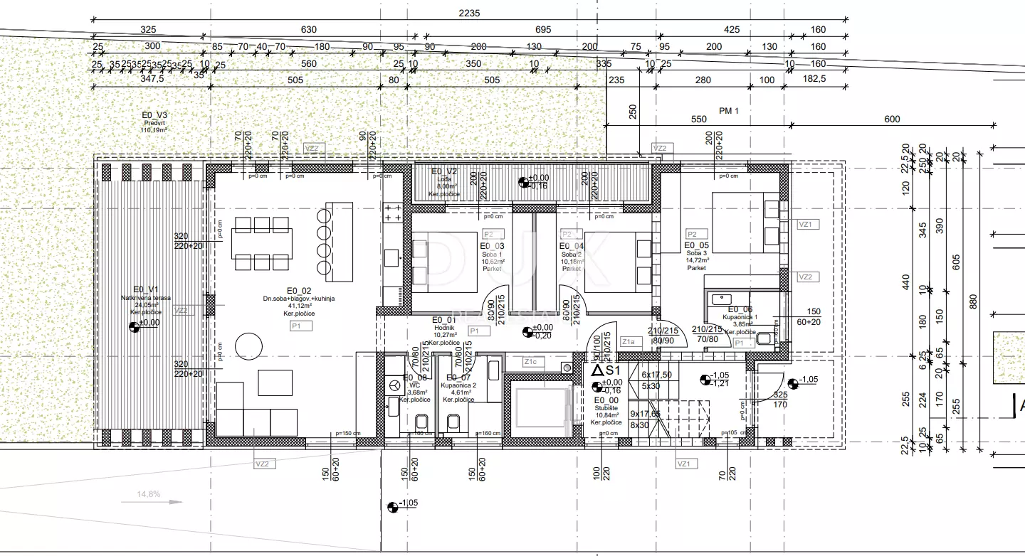 3-bedroom Apartment In Petrčane, Croatia (128,09 M²)