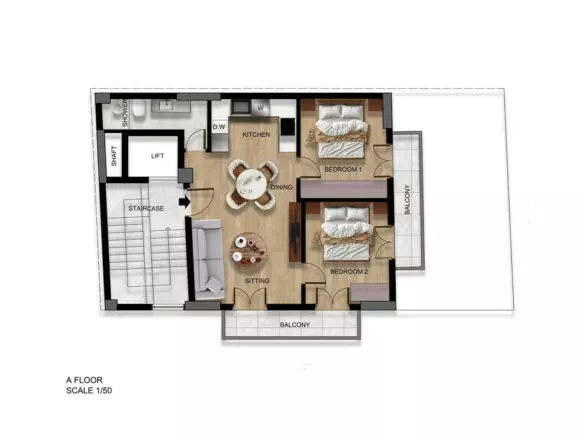 2-bedroom Flat In Koukaki – Makrygianni, Greece (58 M²)