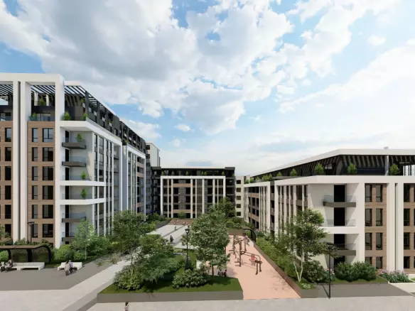 Modern 1-bedroom Apartment Near Rowing Canal & Otdih I Kultura Park | Panoramic Mountain Views