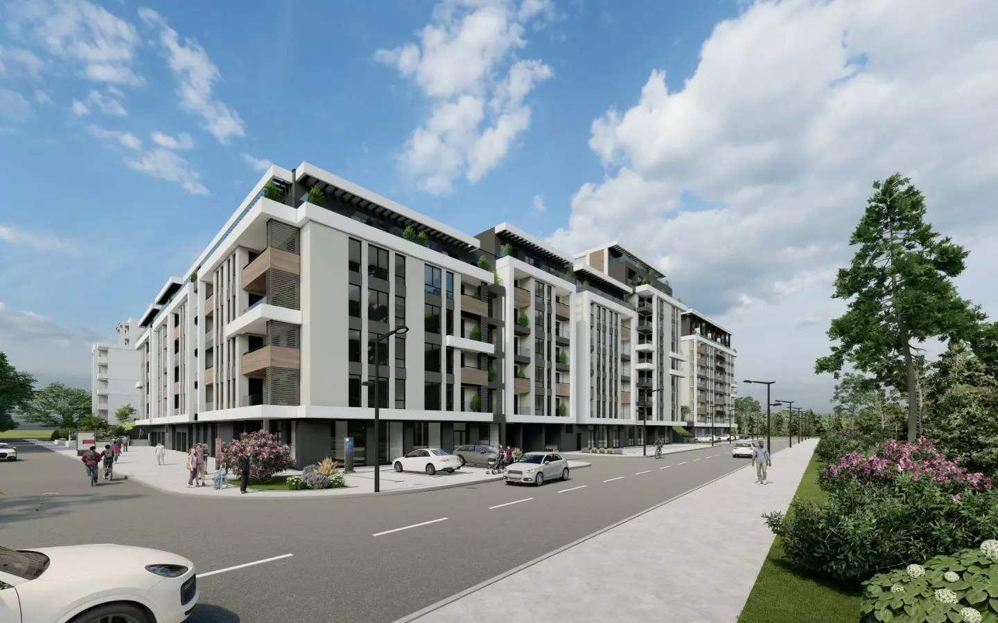 Modern 1-bedroom Apartment Near Rowing Canal & Otdih I Kultura Park | Panoramic Mountain Views