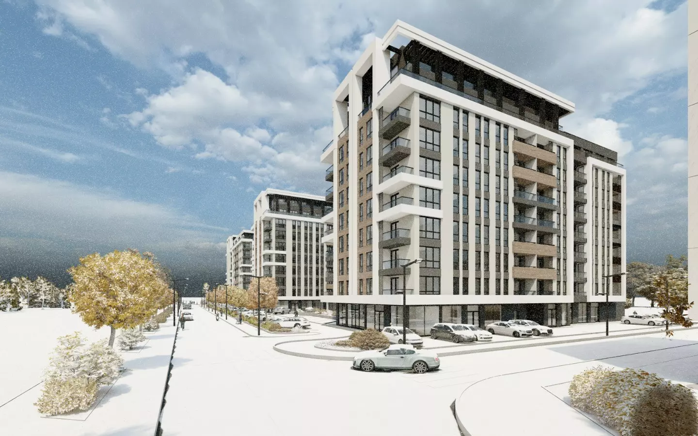 Modern 1-bedroom Apartment Near Rowing Canal & Otdih I Kultura Park | Panoramic Mountain Views