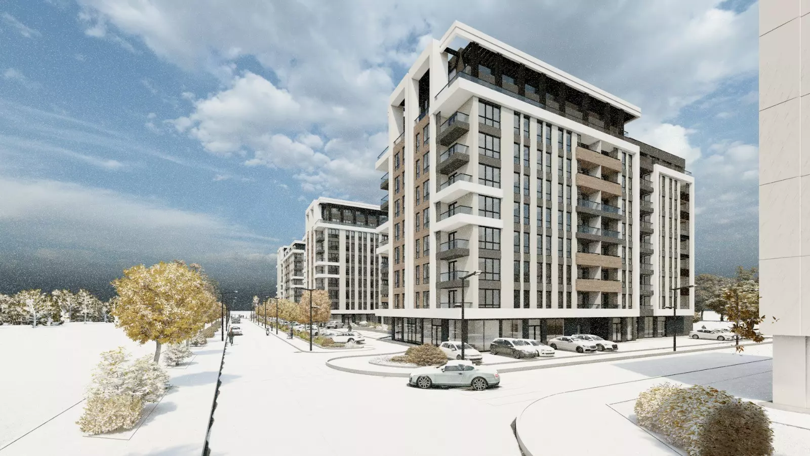 Modern 1-bedroom Apartment Near Rowing Canal & Otdih I Kultura Park | Panoramic Mountain Views