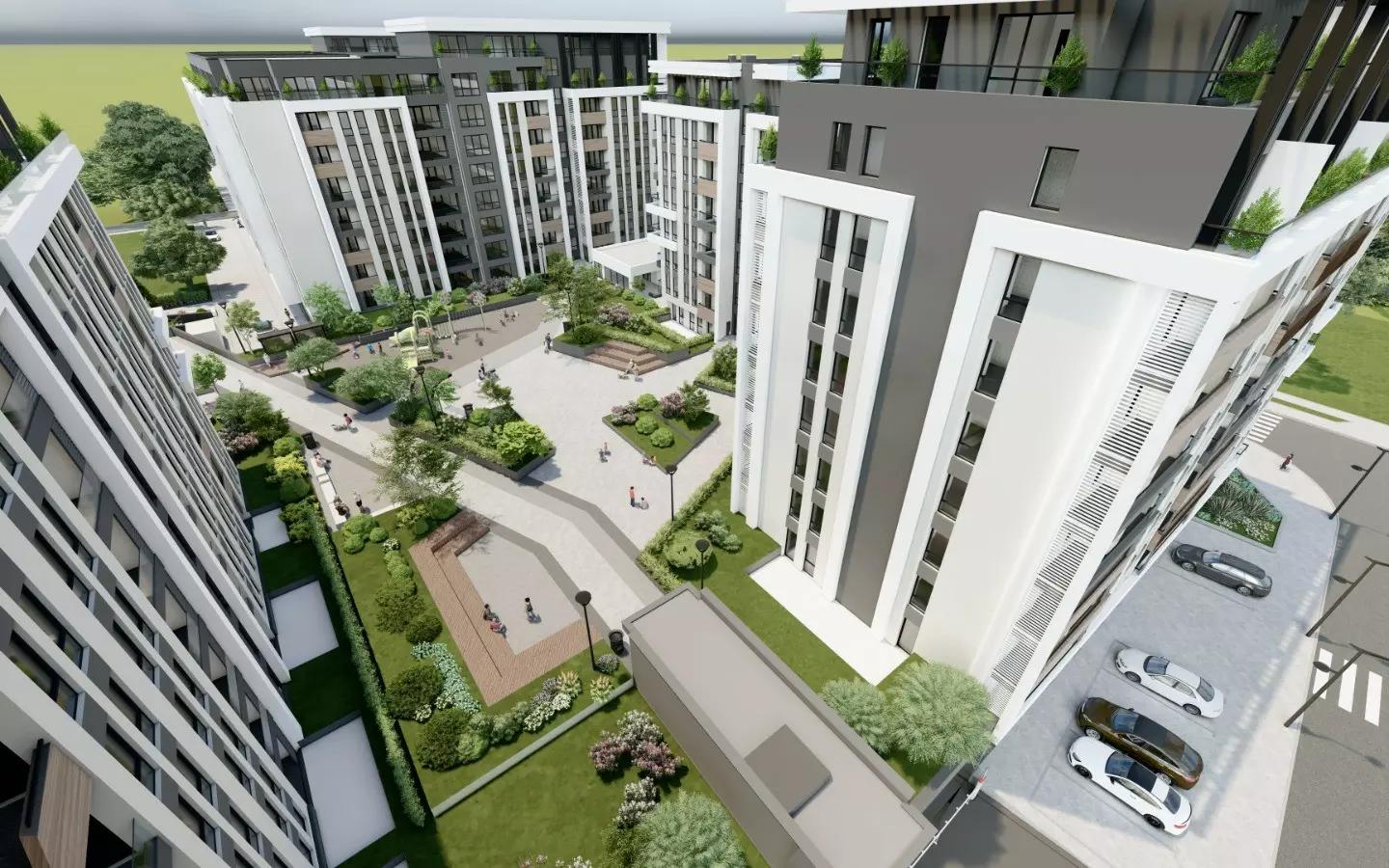 Modern 1-bedroom Apartment Near Rowing Canal & Otdih I Kultura Park | Panoramic Mountain Views