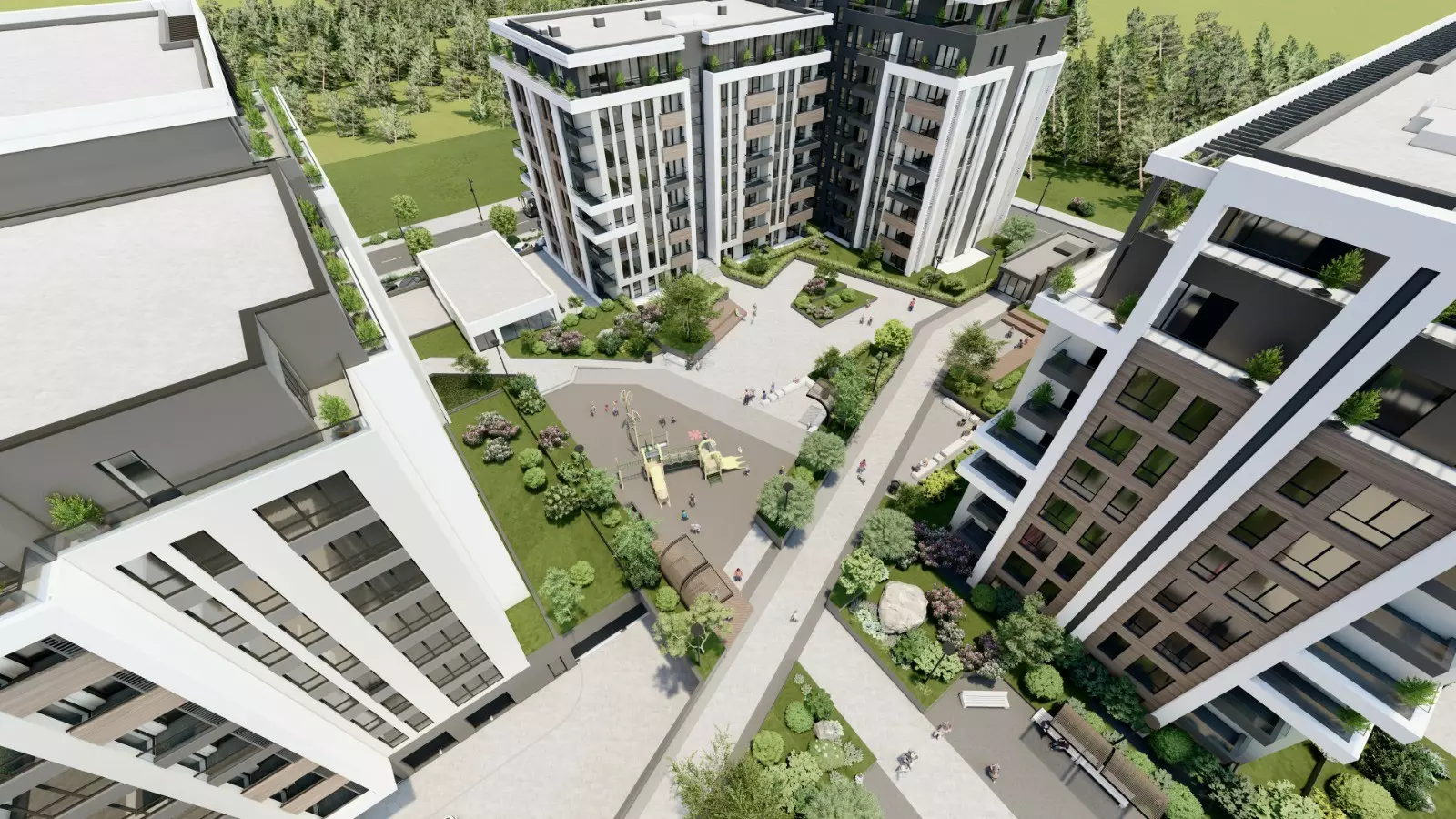 Modern 1-bedroom Apartment Near Rowing Canal & Otdih I Kultura Park | Panoramic Mountain Views
