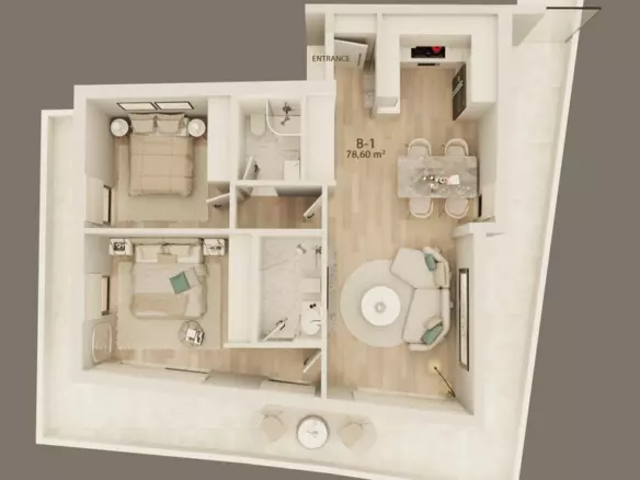 2-bedroom Flat In Voula, Greece (79 M²)