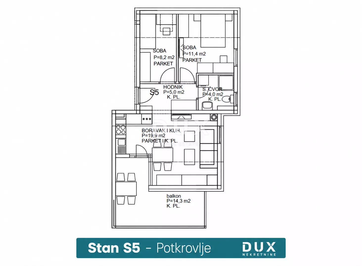 1791793428_s5-potkrovlje-8316ac 2-bedroom Apartment In Rogoznica, Croatia (54,58 M²)