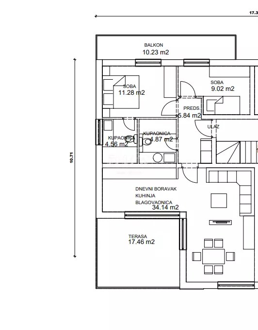 2-bedroom Apartment In Pakoštane, Croatia (115,7 M²)