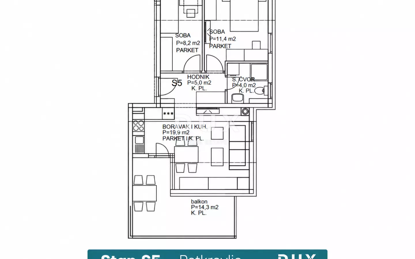 2-bedroom Apartment In Rogoznica, Croatia (54,58 M²)