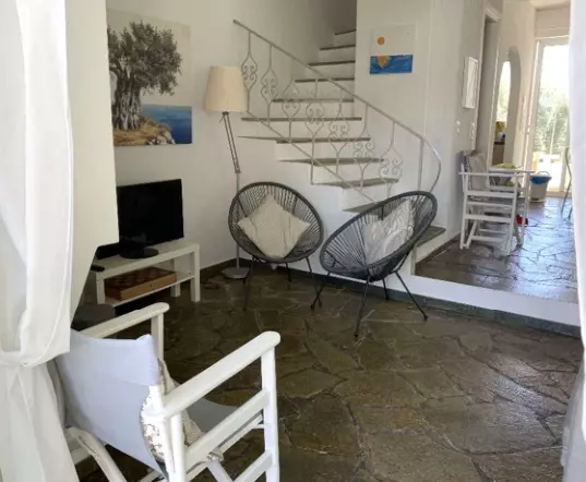 Central Greece Arkitsa 100m2 Semi-detached Furnished House With Large Garden For Sale