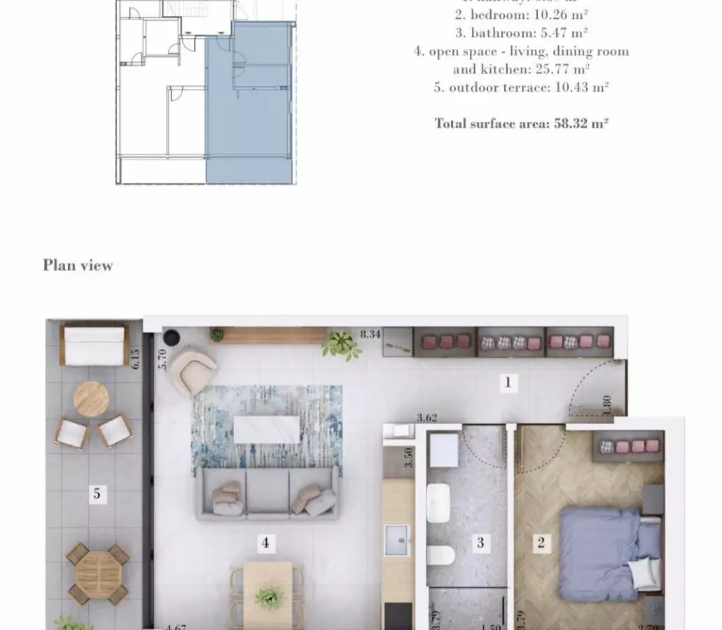 1-bedroom Apartment In Rovinjsko Selo, Croatia (58,32 M²)