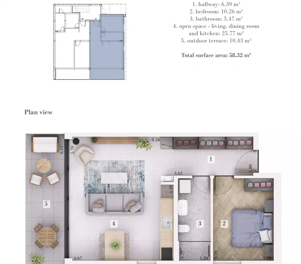1-bedroom Apartment In Rovinjsko Selo, Croatia (58,32 M²)