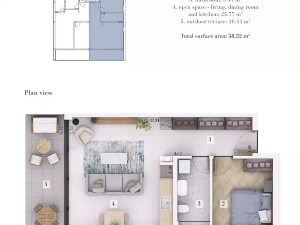 1-bedroom Apartment In Rovinjsko Selo, Croatia (58,32 M²)