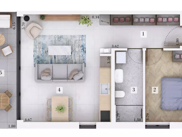 1-bedroom Apartment In Rovinjsko Selo, Croatia (58,32 M²)
