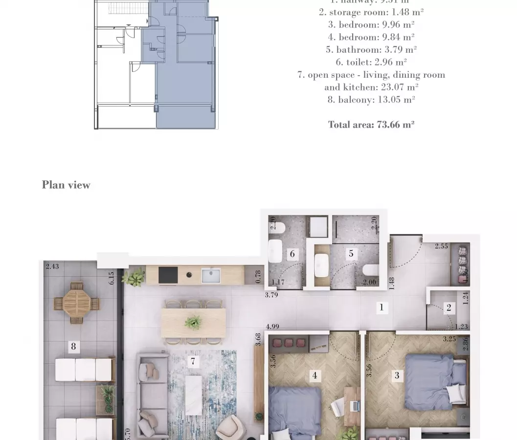 2-bedroom Apartment In Rovinjsko Selo, Croatia (73,66 M²)