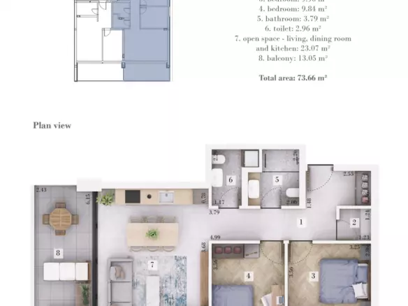2-bedroom Apartment In Rovinjsko Selo, Croatia (73,66 M²)