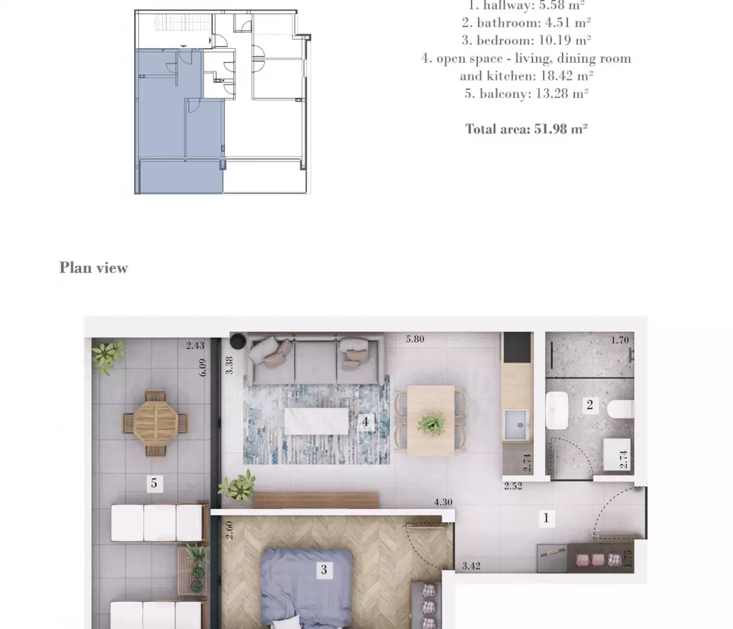 1-bedroom Apartment In Rovinjsko Selo, Croatia (51,98 M²)