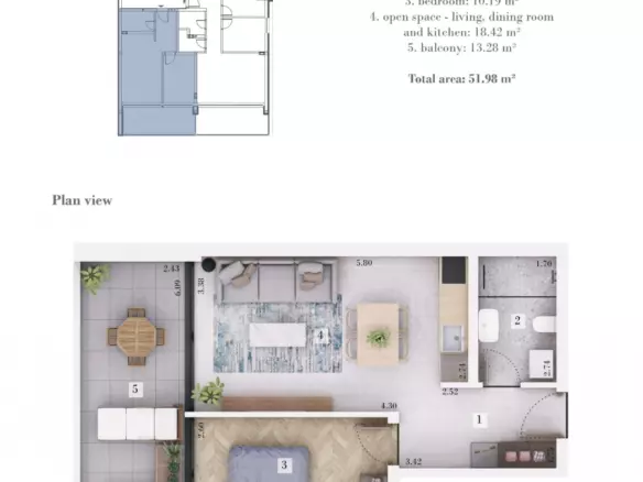 1-bedroom Apartment In Rovinjsko Selo, Croatia (51,98 M²)