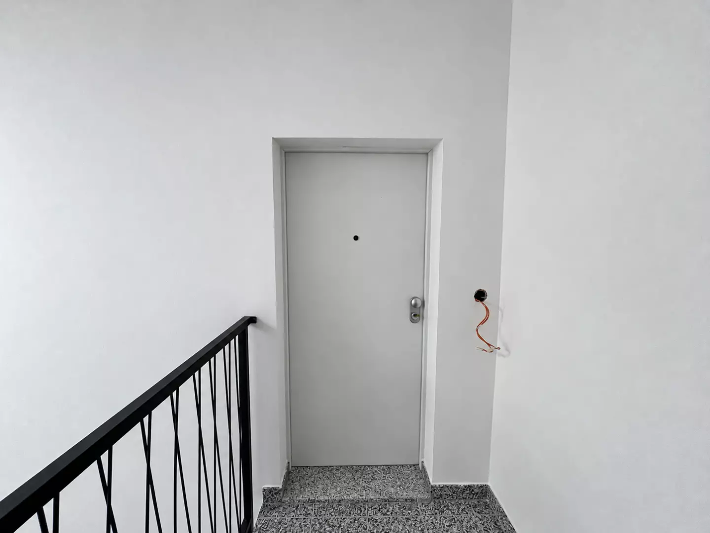 original_1791793986_minimalist-gray-door-stair-landing-125d97 2-bedroom Apartment In Rogoznica, Croatia (54,58 M²)