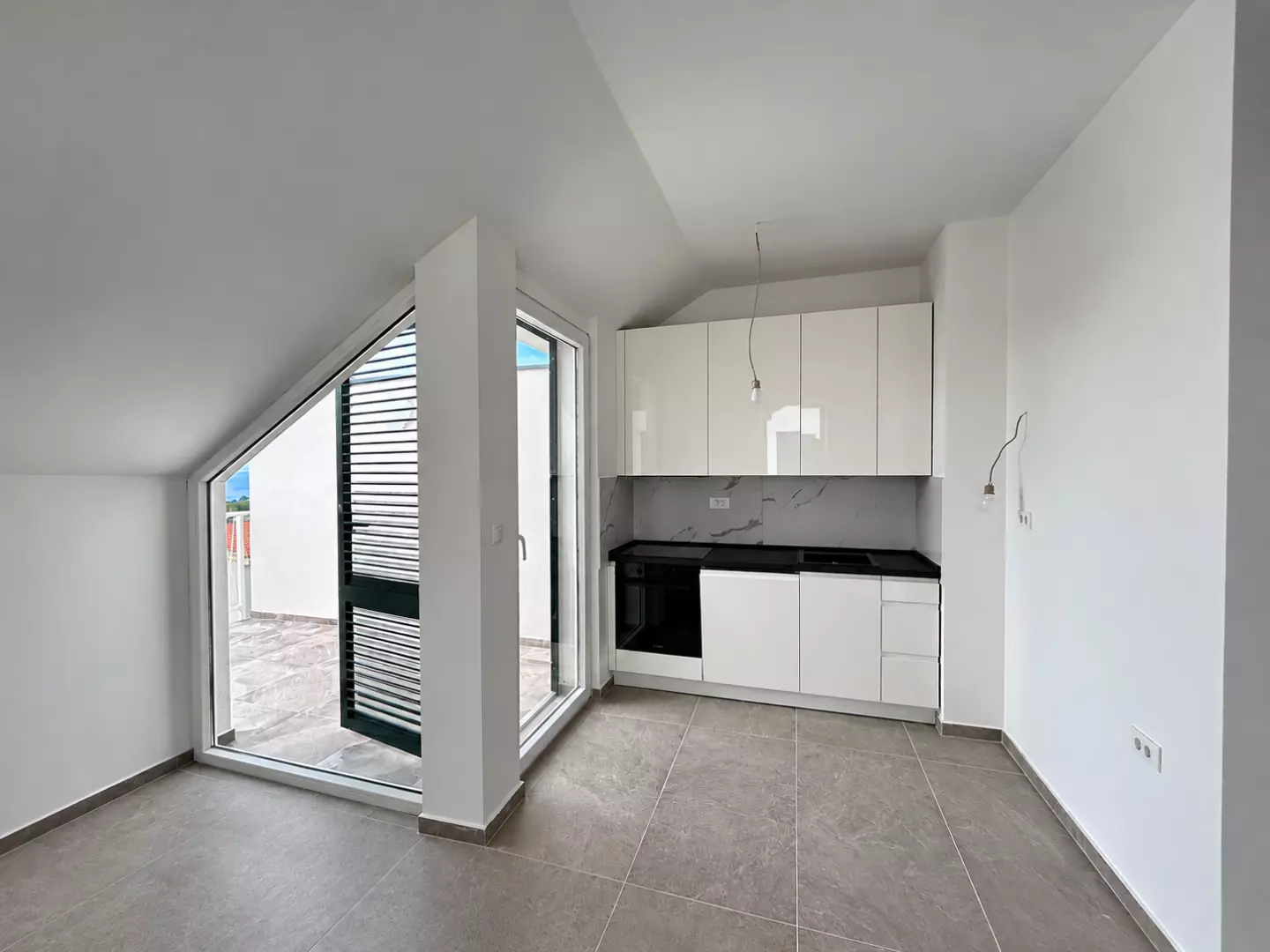 original_1791794012_modern-attic-kitchenette-and-terrace-8e54a9 2-bedroom Apartment In Rogoznica, Croatia (54,58 M²)
