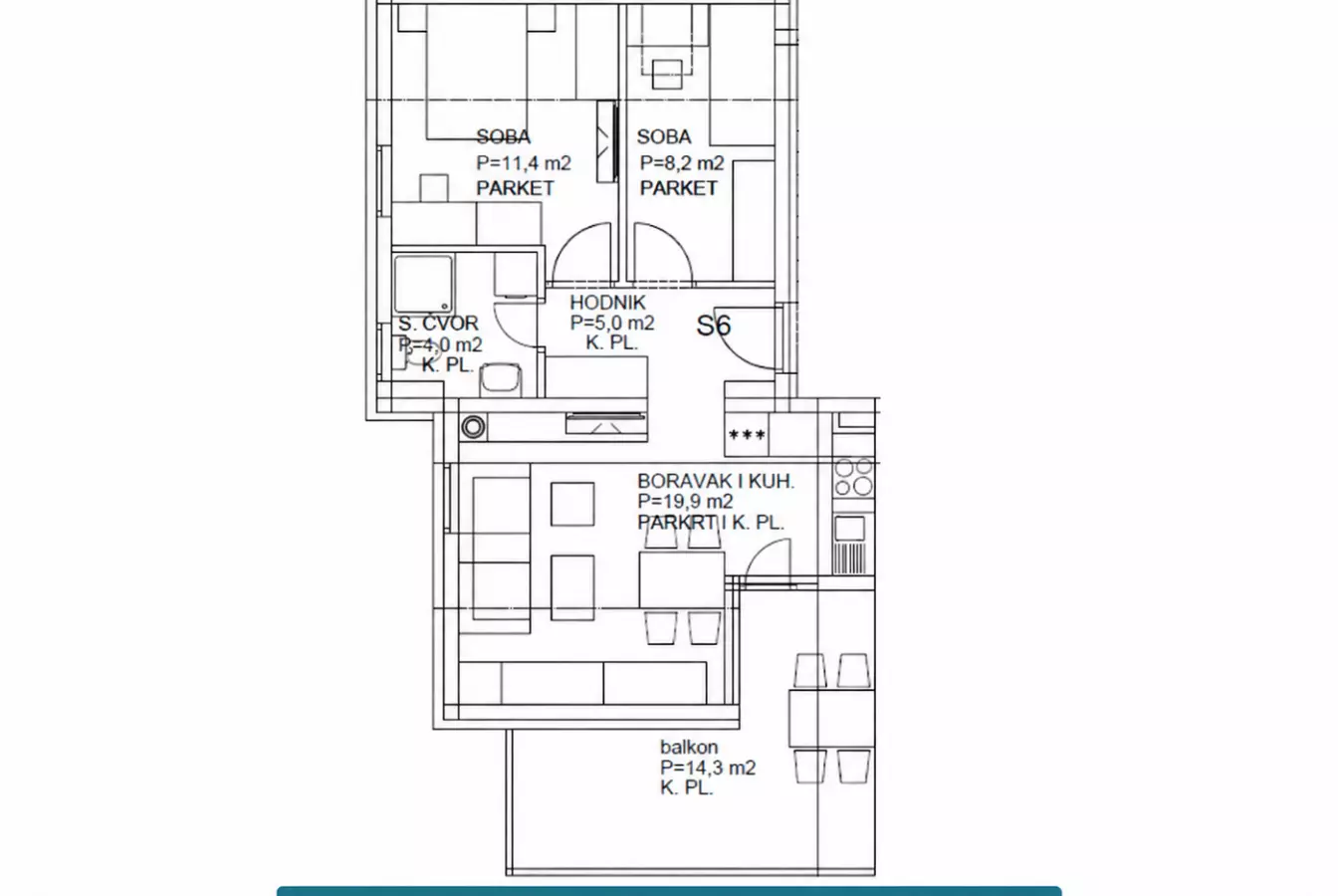2-bedroom Apartment In Rogoznica, Croatia (54,58 M²)