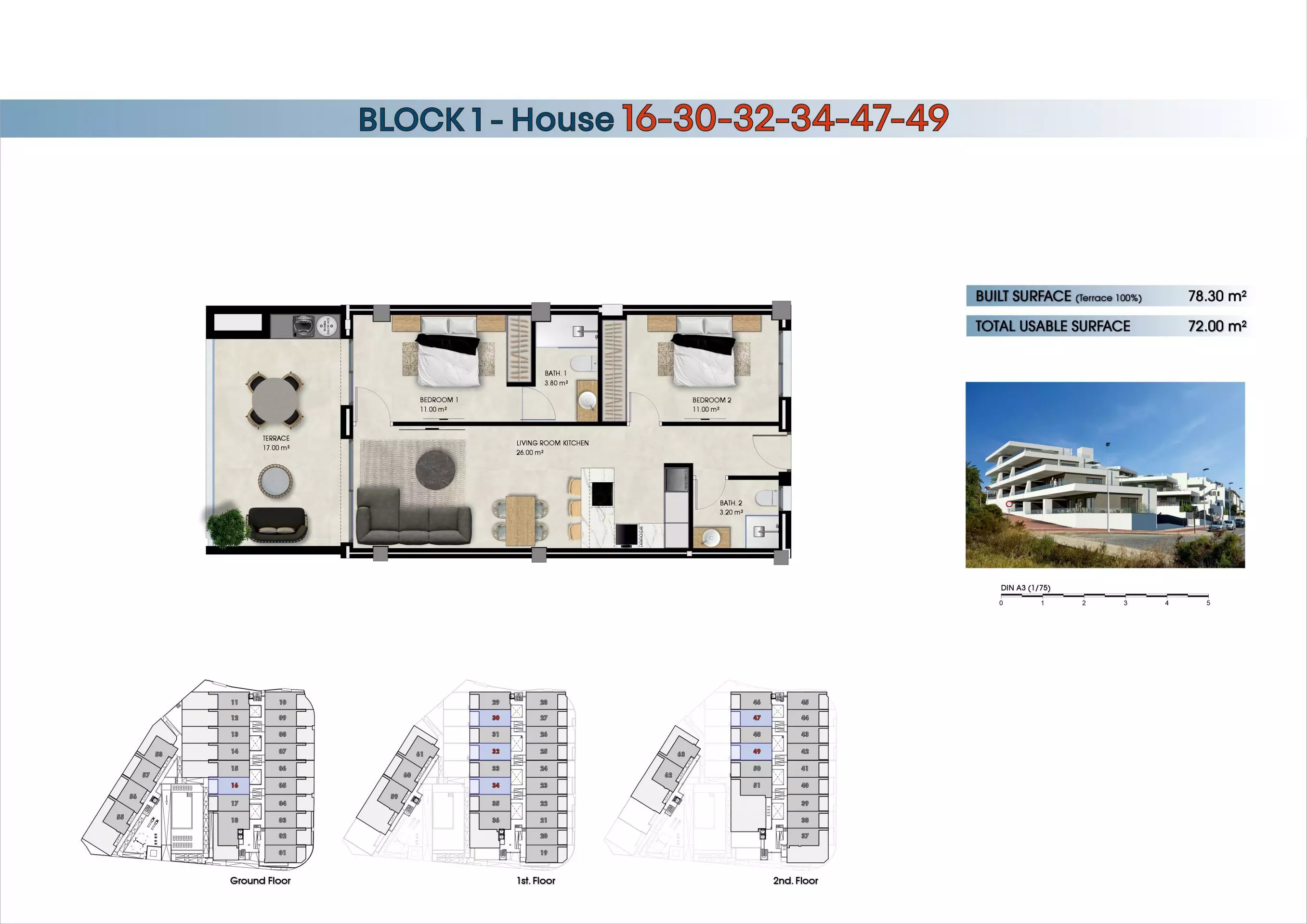 2-14-371e85 2-bedroom Apartment In La Marina, Spain (78 M²)