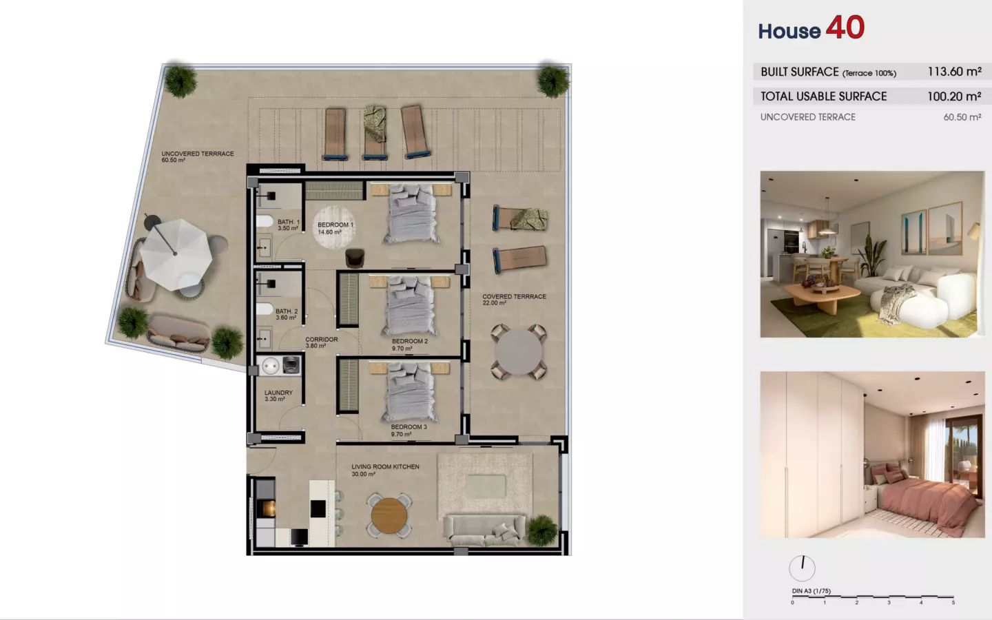 3-bedroom Penthouse In Guardamar Del Segura, Spain (113 M²)