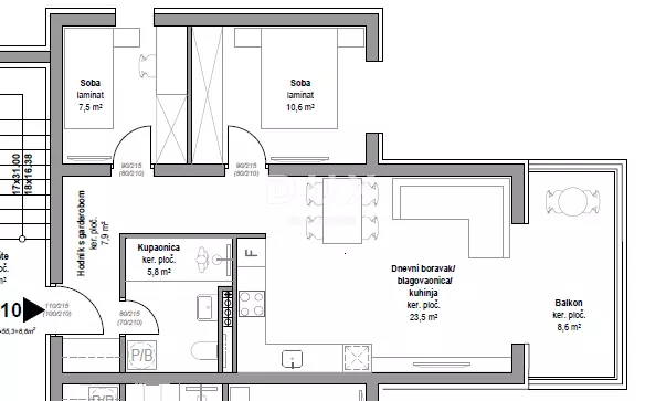 2-bedroom Apartment In Vodice, Croatia (62,1 M²)