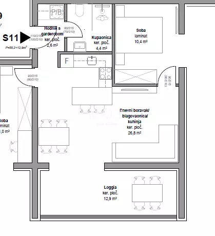 2-bedroom Apartment In Vodice, Croatia (67,37 M²)