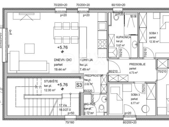 3-bedroom Apartment In Strožanac, Croatia (85,4 M²)