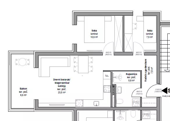 2-bedroom Apartment In Vodice, Croatia (62,1 M²)