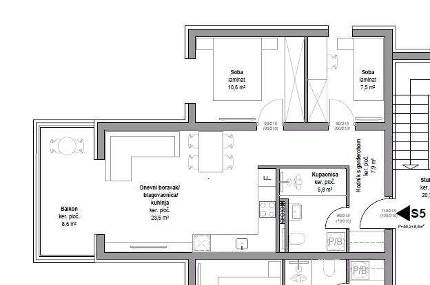 2-bedroom Apartment In Vodice, Croatia (62,1 M²)